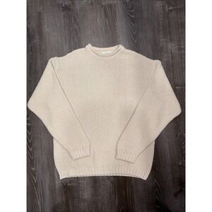 Banana Republic Chunky Knit Sweater Beige Size Oversized Preppy Casual Pullover